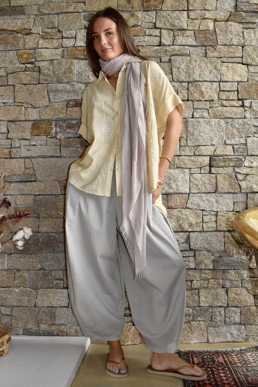 Yara Serene High Low Cap Sleeve Blouse Butter - /10=